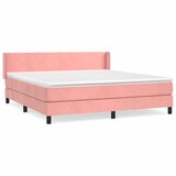 The Living Store Box spring postelja z vzmetnico roza 160x200 cm žamet - Box Spring Postelja, (21491668) | Shoptok.si