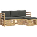  Set vanjskih sofa 4 pcs Bijela i antracit 185,5 x 122,5 x 73 cm | shoptok.hr