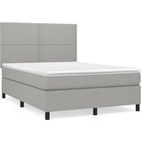  Krevet s oprugama i madracem svjetlosivi 140x190 cm od tkanine | shoptok.hr