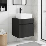  Umivaonik s policom za zid Crna 49 x 41 x 63 cm | shoptok.hr