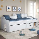  Dnevni ležaj s 3 ladice IRUN bijeli 90x200 cm masivna borovina | shoptok.hr