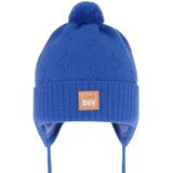AGBO Boy's spring/ autumn hat blue Farel with pompom Cene