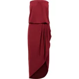 UC Ladies Women's dress made of viscose Bandeau in burgundy color