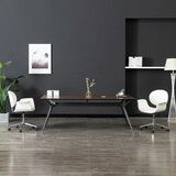 Maison Chic Vrtljiv Jedilni stoli - Vzorci stoli belo umetno usnje A1686, (22031249) | Shoptok.si