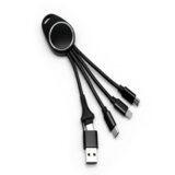 INF LED obesek za ključe 5 v 1 s podatkovnim kablom Black, (21539880) | Shoptok.si