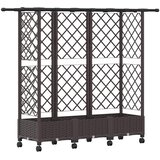  Povišeni krevet s mrežom i krovom Smeđa 164 x 40 x 127 cm PP | shoptok.hr