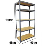 Metalna Montažna Polica 875kg 180x90x45cm-8mm | ePonuda.com