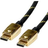Roline DisplayPort priključni kabel 2.00 m 11.04.5921 sa zaštitom crna/zlatna [1x muški konektor displayport - 1x muški konektor displayport] Cijene