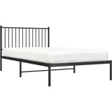  Metalni okvir za krevet s uzglavljem crni 107x203 cm | Eponuda.com