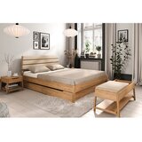 The Beds Bračni krevet od punog hrasta 160x200 cm u prirodnoj boji Twig – | shoptok.hr