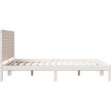  Dugi okvir kreveta bez madraca bijeli 160 x 220 cm masivno drvo | shoptok.hr