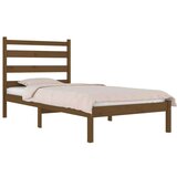  Posteljni okvir medeno rjav iz trdne borovine 100x200 cm, (20648377) | Shoptok.si