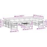  Set vanjskih sofa 11 kom. Bijela i krem | shoptok.hr