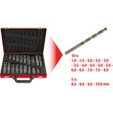 Ks Tools Komplet spiralnih svedrov HSS-G Co 5, 170 kosov, 1 - 10 mm | Shoptok.si