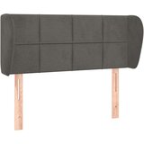  Vzglavje z ušesi temno sivo 103x23x78/88 cm žamet, (20794236) | Shoptok.si
