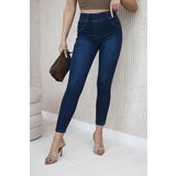 Kesi Dark denim trousers with a bow | shoptok.hr