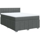  Krevet s oprugama i madracem tamnosivi 140x190 cm od tkanine | shoptok.hr