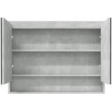  Kupaonski ormarić s ogledalom 80 x 15 x 60 cm MDF boja betona | shoptok.hr