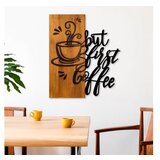 WALLXPERT dekorativni drveni zidni pribor coffee first Cene