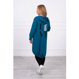 Kesi Cardigan with navy print Cene