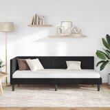  Kutni okvir kreveta s uzglavljem Crna 80 cm x 200 cm Baršun | shoptok.hr