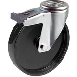Liv zakretni kotač za transportna kolica s kočnicom (Promjer kotačića: 125 mm, Nosivost: 200 kg, Valjkasti ležaj) | shoptok.hr