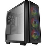 DeepCool Ohišje - CG560 (črno, z okencem, ventilator 3x12 cm, Mini-ITX / Mico-ATX / ATX / E-ATX, 2xUSB3.0) | Shoptok.si