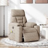  Električni masažni naslanjač taupe mikrovlakna | Shoptok.si