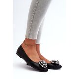 Boto Women's Eco Leather Ballerina Flats with Decorative Detail Black Divinella | Shoptok.si