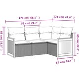 vidaXL 4-dijelni set vrtnih sofa od poliratana s jastucima crni | shoptok.hr