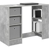  Stol s policom Betonski sivi 100 x 40 x 75 cm Konstruirano drvo | shoptok.hr