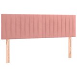  LED uzglavlje ružičasto 144x5x78/88 cm baršunasto | shoptok.hr