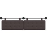  Držeće uzglavlje Zidne Tamno smeđa 190 x 55 x 5 cm tkanina - Tamno smeđa 180 cm bez LED | shoptok.hr