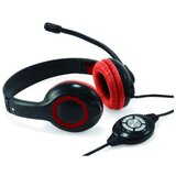 Conceptronic slušalke - CCHATSTARU2R (usb, kontrola glasnosti, kabel 200 cm, črne/rdeče) | Shoptok.si