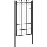  Ogradna vrata HORST 100 x 175 cm Metal Crna Može se zaključati | shoptok.hr