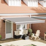 vidaXL ročna retraktibilna tenda svetlo siva 400x300 cm, zamenjava tkanine za tenda 4x3 m svetlo siva | Shoptok.si