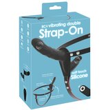 You2Toys RC Vibrating Double Strap-On Black Cene
