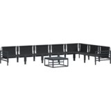 vidaXL Vrtna sedežna garnitura 8 pcs Antracitna Jeklo | Shoptok.si