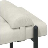  Klupa s gumbima i jastučićima Krem 110 x 40 x 46 cm Baršun | shoptok.hr