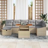  Sjedeća garnitura za vrt 8 kom. Bež poliratan 288,5 x 123,5 x 85 cm | Shoptok.si