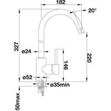 Blanco MIDA, HD, črn/krom, izgled Silgranit 526145 | Shoptok.si