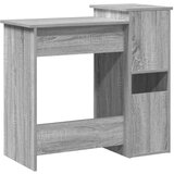 vidaXL Pisalna miza s policami siva sonoma 84x40x78 cm inž. les | Shoptok.si