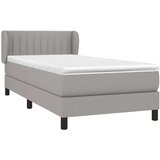  Okvir kreveta s oprugama i madrac svjetlosivi 80x200cm tkanina | shoptok.hr