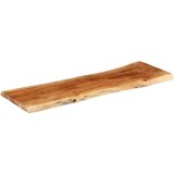 Stolna ploča 110x40x3,8 cm pravokutna od bagrema s živim rubom | shoptok.hr