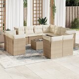 vidaXL 12-dijelni set vrtnih sofa od poliratana s jastucima bež | shoptok.hr