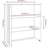  Zgornja omarica hamar bela 85x35x100 cm trdna borovina, (20654133) | Shoptok.si