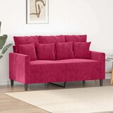 vidaXL Dvosjed crvena boja vina 120 cm baršunasti Cijene