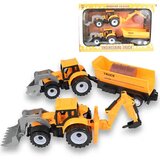 Magic Toys Engineering Truck: 2-delni set delovnih strojev s traktorji, prikolico in dletom Cene