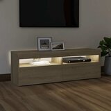 TV ormarić s LED svjetlima boja hrasta sonome 120x35x40 cm | shoptok.hr
