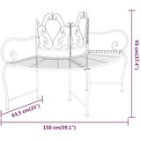 vidaXL Klop za okrog drevesa 150 cm črno jeklo | Shoptok.si